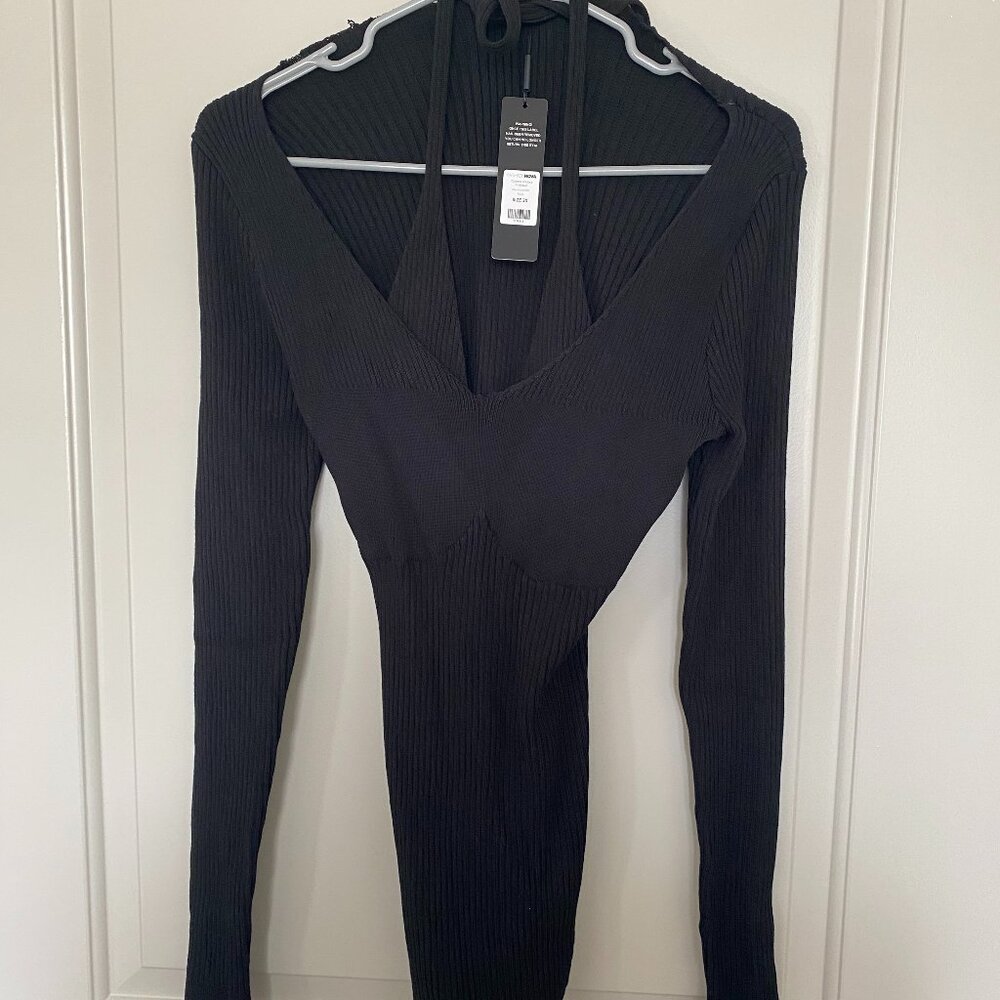 Corinna Ribbed Bodysuit - Black ( Fashion Nova )